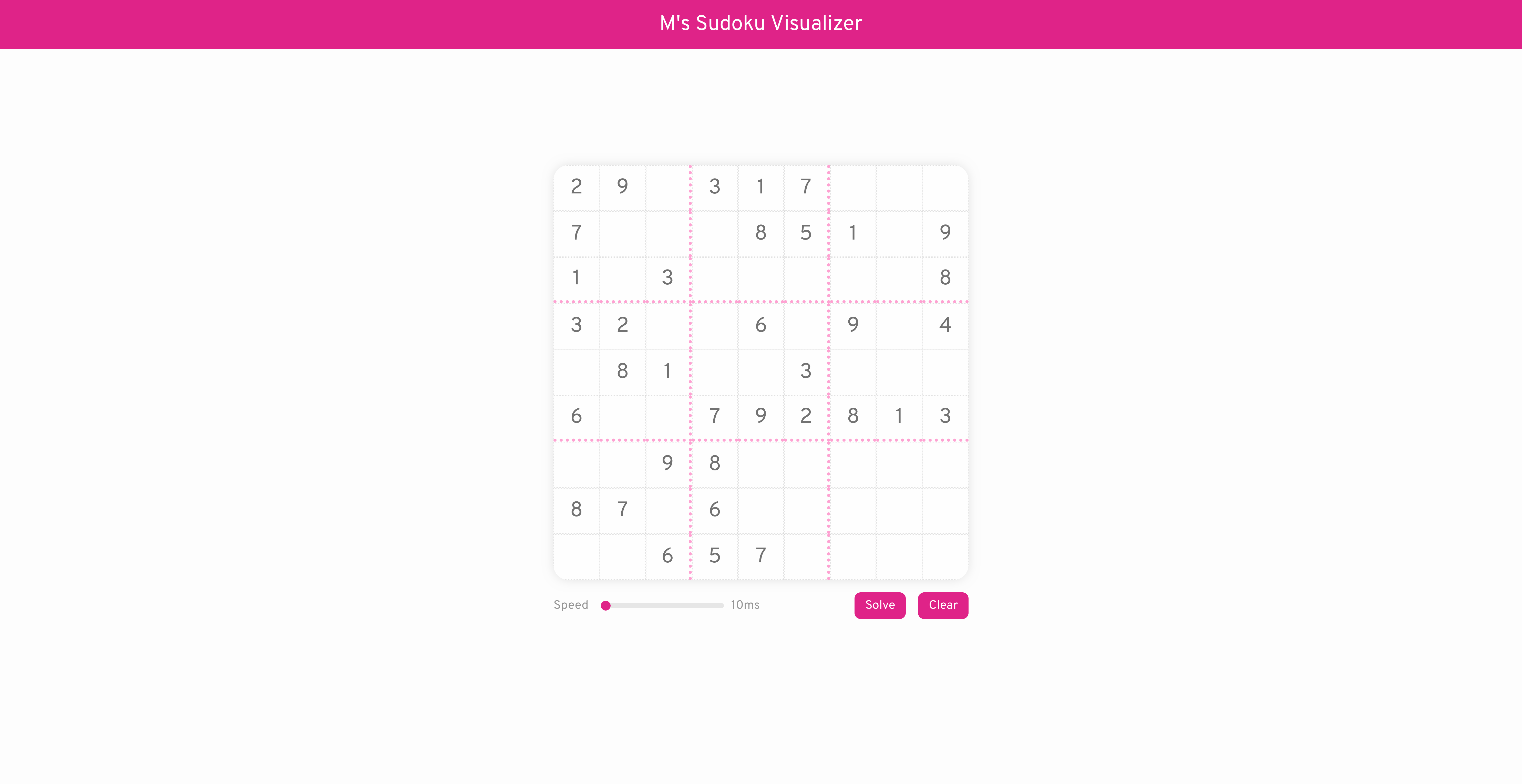 Sudoku Solver Visualizer